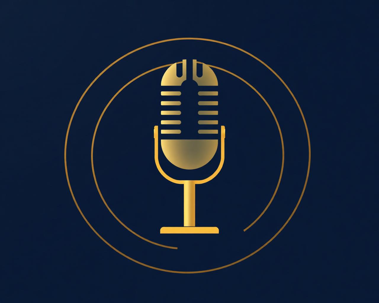Alliance for Civic Engagement branded gold microphone icon on deep navy, representing the Politically Speaking program.